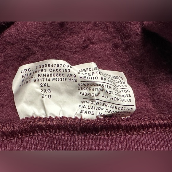 Champion Purple Logo Hoodie Pullover Sweatshirt Ladies Size‎ 2XL - Picture 3 of 5